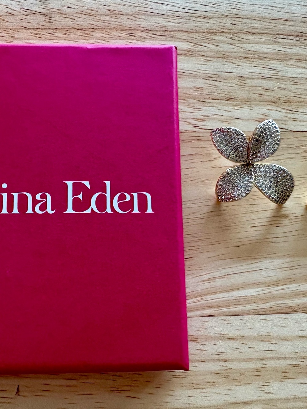 CZ Pave Flower Gold Earring